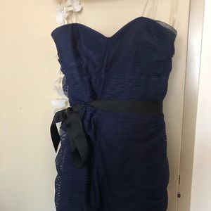 JS Collections Strapless Navy Blue Mermaid Dress